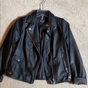 Black leather jacket